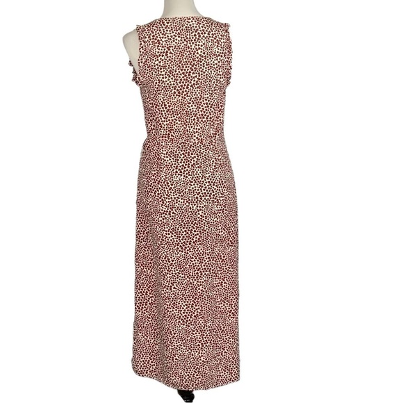 Anine Bing Womens Leah Wrap Heart Print Dress Sz XS Sleeveless V Neck - Picture 4 of 14